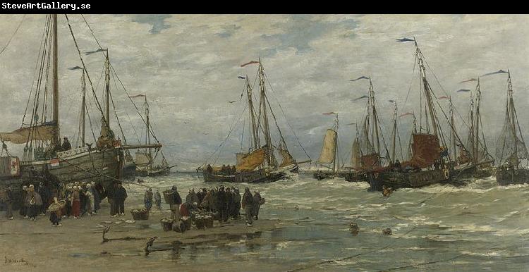 Hendrik Willem Mesdag Pinks in the Surf